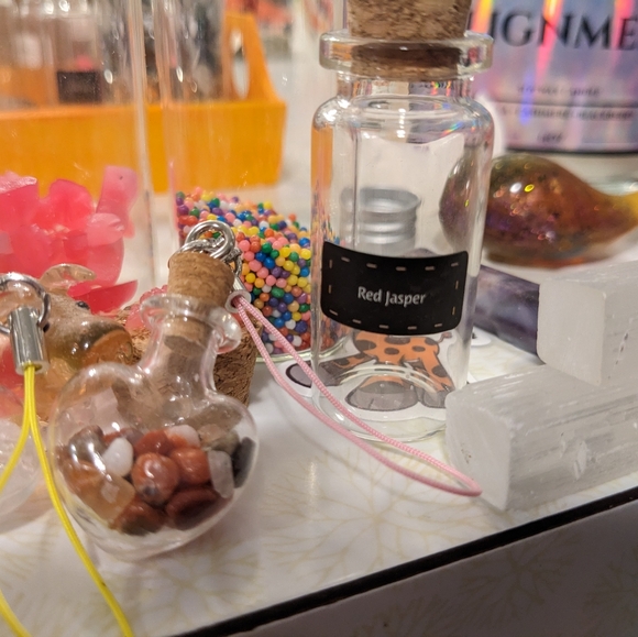 Mini Glass Potion Bottles Tiny Crystal Charms Add On To Any Bundle $5 Each! - Picture 4 of 15